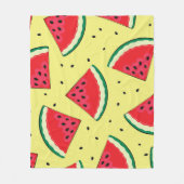 Couverture Polaire Pièces de pastèque : Motif Jaune d'été (Devant)