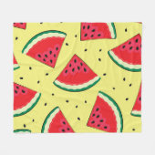 Couverture Polaire Pièces de pastèque : Motif Jaune d'été (Devant (Horizontal))