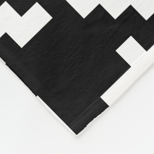 Couverture Polaire Pied-de-poule noir et blanc (Coin)