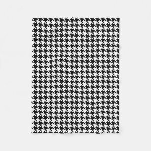 Couverture Polaire Pied-de-poule noir et blanc
