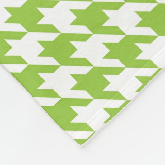 Couverture Polaire Pied-de-poule vert (Coin)