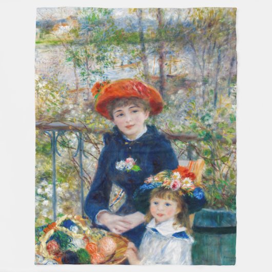 Couverture Polaire Pierre-Auguste Renoir - Deux soeurs sur la terrass (Devant)
