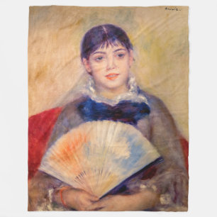 Couverture Polaire Pierre-Auguste Renoir - Fille avec un ventilateur
