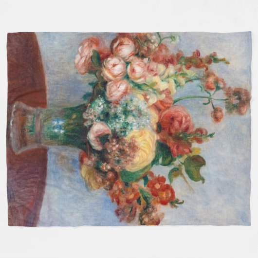 Couverture Polaire Pierre-Auguste Renoir - Fleurs dans un Vase (Devant (Horizontal))