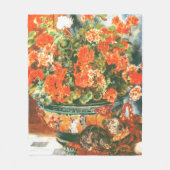 Couverture Polaire Pierre-Auguste Renoir Geraniums Et Chats (Devant)
