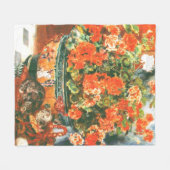 Couverture Polaire Pierre-Auguste Renoir Geraniums Et Chats (Devant (Horizontal))