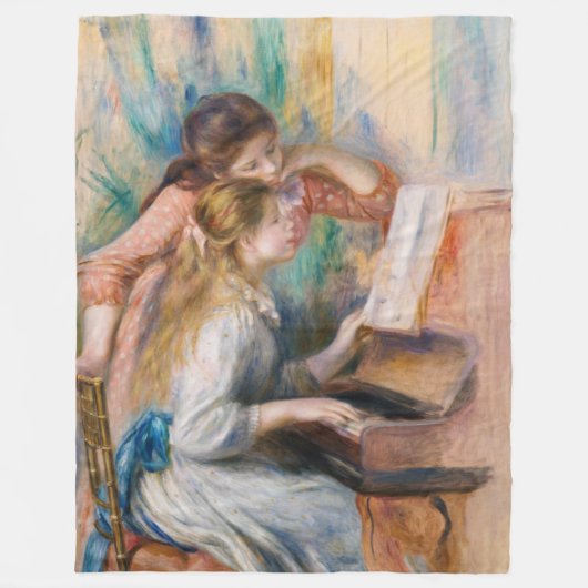 Couverture Polaire Pierre Auguste Renoir - Jeunes filles au piano (Devant)