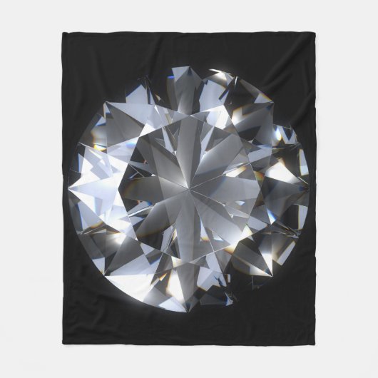 Couverture Polaire Pierre de diamant : l'espace noir brille. (Devant)