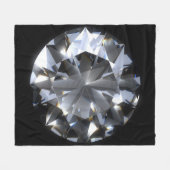 Couverture Polaire Pierre de diamant : l'espace noir brille. (Devant (Horizontal))