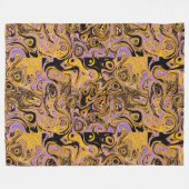 Couverture Polaire Pierre de feu jaune et rose (Devant (Horizontal))