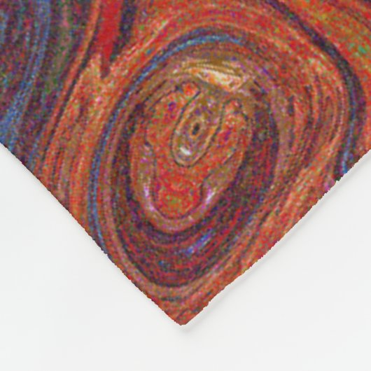 Couverture Polaire Pierre de feu orange brûlée 1 (Coin)