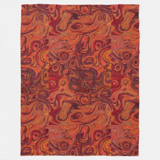 Couverture Polaire Pierre de feu orange brûlée 2 (Devant)