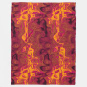 Couverture Polaire Pierre de feu orange or (Devant)