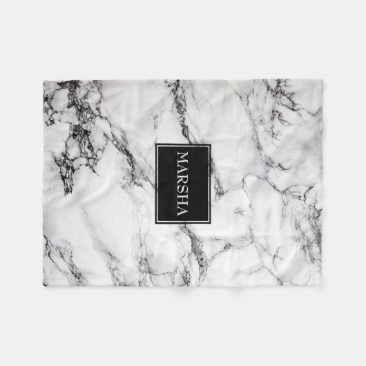 Couverture Polaire Pierre de marbre moderne (Devant (Horizontal))