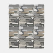 Couverture Polaire Pierre de roche grise (Devant)