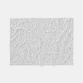 Couverture Polaire Pierre texturée blanche, Art Abstrait monochrome (Devant (Horizontal))