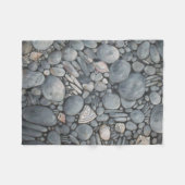 Couverture Polaire Pierres de plage Coques Galets Rochers Peinture Ar (Devant (Horizontal))
