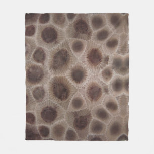 Couverture Polaire Pierres Petoskey Michigan State stone