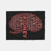 Couverture Polaire Pierres Sensibilisation aux maladies du rein Survi (Devant (Horizontal))