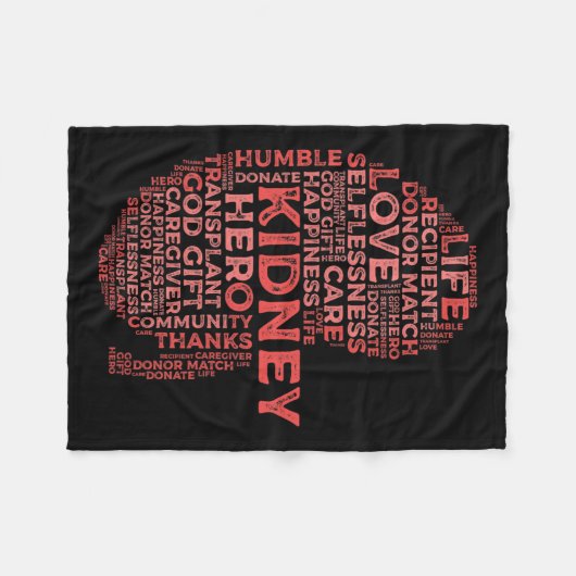 Couverture Polaire Pierres Sensibilisation aux maladies du rein Survi (Devant (Horizontal))