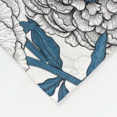 Couverture Polaire Pies blanches et mésanges bleues (Coin)