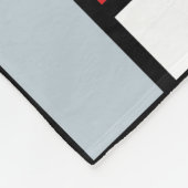 Couverture Polaire Piet Mondrian - Composition avec un grand plan rou (Coin)