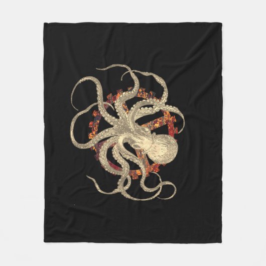 Couverture Polaire Pieuvre en vapeur et engrenage à réchaud (Devant)