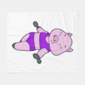 Couverture Polaire Pig Fitness Dumbbell (Devant (Horizontal))