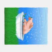 Couverture Polaire Pig prenant bain (Devant (Horizontal))