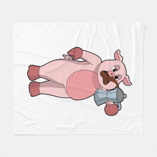 Couverture Polaire Pig with coffee pot (Devant (Horizontal))
