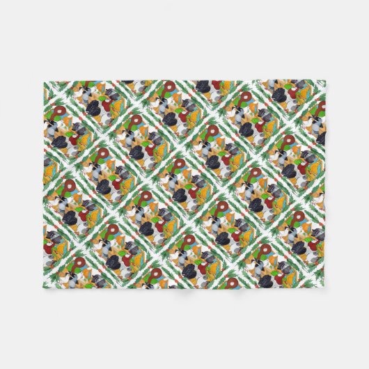 Couverture Polaire Pigeons de Christmas (Devant (Horizontal))