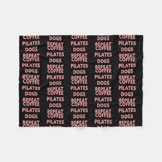 Couverture Polaire Pilates de café femmes Chiens Répéter (Devant (Horizontal))
