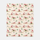 Couverture Polaire Pilates Reformer Santa Seamless Christmas Patterns (Devant)