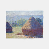 Couverture Polaire Pile de blé (fin de l'été), Monet (Devant (Horizontal))