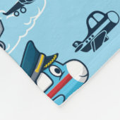 Couverture Polaire Pilote d'avion mignon (Coin)