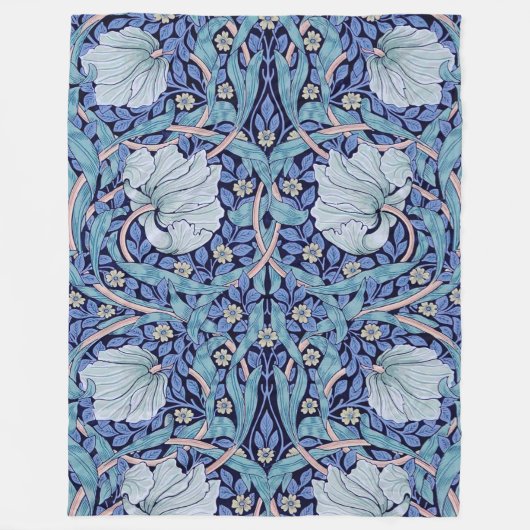 Couverture Polaire Pimpernel Blue, William Morris (Devant)