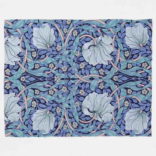 Couverture Polaire Pimpernel Blue, William Morris (Devant (Horizontal))