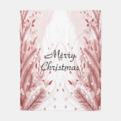 Couverture Polaire Pin de Noël Rouge Décoration Neige Belle (Devant)