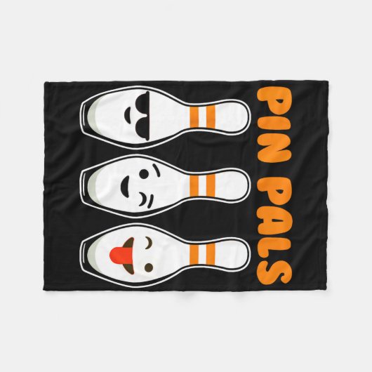Couverture Polaire Pin Pals Cute Funny Bowling (Devant (Horizontal))