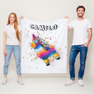 Couverture Polaire Pinata Blanche personnalisée