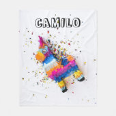 Couverture Polaire Pinata Blanche personnalisée (Devant)