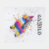Couverture Polaire Pinata Blanche personnalisée (Devant (Horizontal))