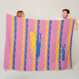 Couverture Polaire Pinceau Coloré Peinture Points