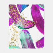 Couverture Polaire Pinceau Ultra Violet : Art Abstrait (Devant)