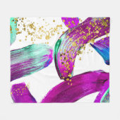 Couverture Polaire Pinceau Ultra Violet : Art Abstrait (Devant (Horizontal))