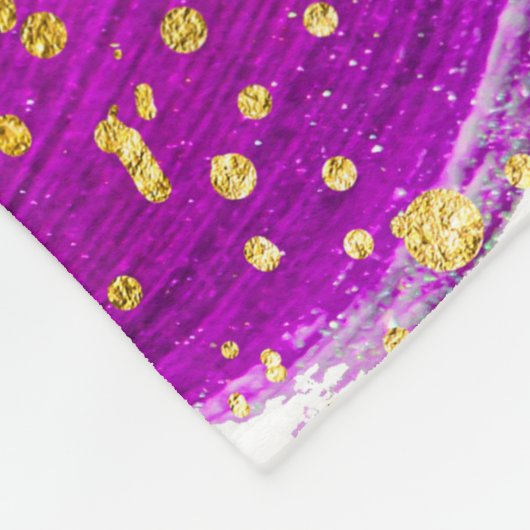 Couverture Polaire Pinceau Ultra Violet : Art Abstrait (Coin)