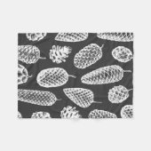 Couverture Polaire Pine cônes dessinés main sans couture motif. Botan (Devant (Horizontal))
