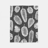 Couverture Polaire Pine cônes dessinés main sans couture motif. Botan (Devant)