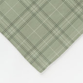 Couverture Polaire Pine Deer Plaid - sauge vert cabincore tartan. (Coin)