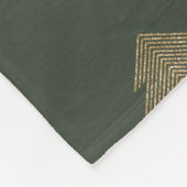Couverture Polaire Pine Green Gold Glitzy Parties scintillant Arbres (Coin)